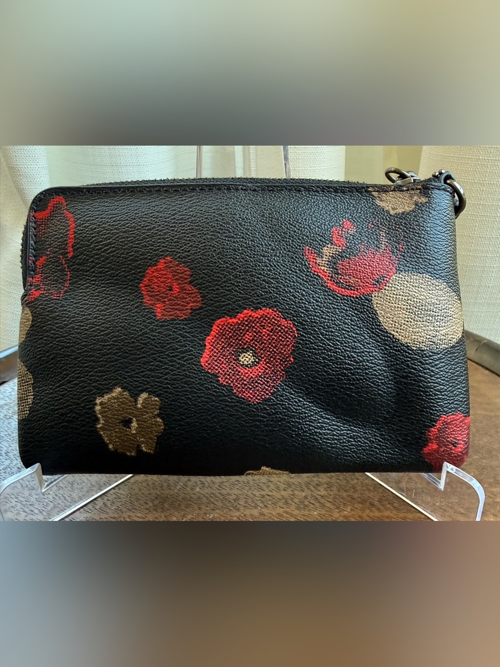 🥀 Coach Halftone Floral Corner Zip Wristlet F65064 - Picture 7 of 7